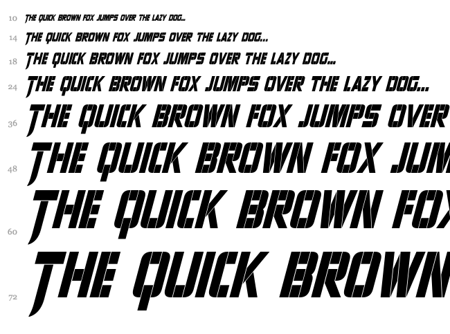 Sharp Avienne font waterfall